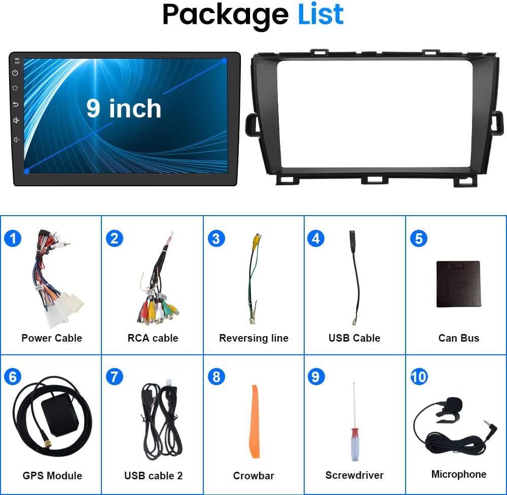 9 Inch Touch Screen Car Radio Stereo with Carplay Bluetooth Navigation L7644