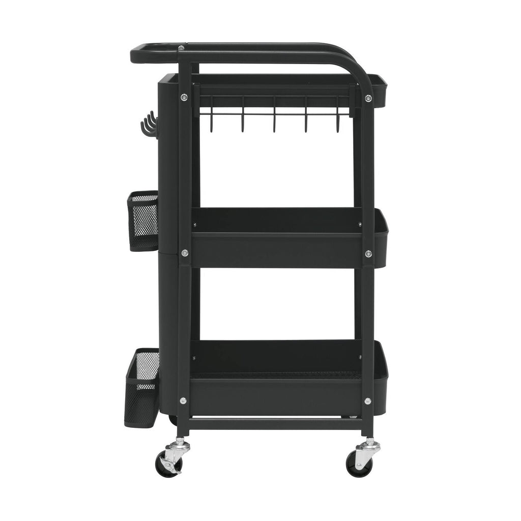 White 3-Tier Metal Utility Cart V739329