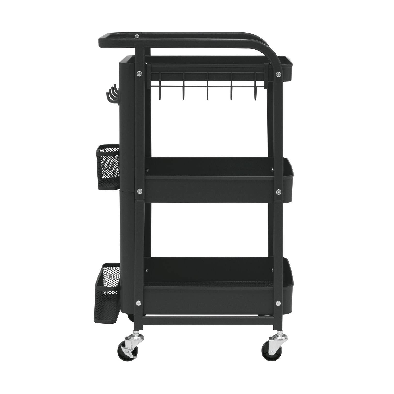 White 3-Tier Metal Utility Cart V739329