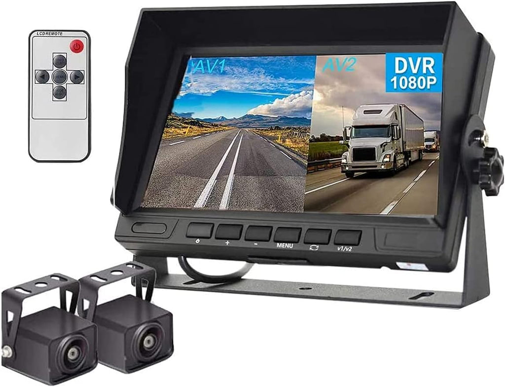 7 inch 1080P Dual Backup Camera with Monitor Kit S36101
