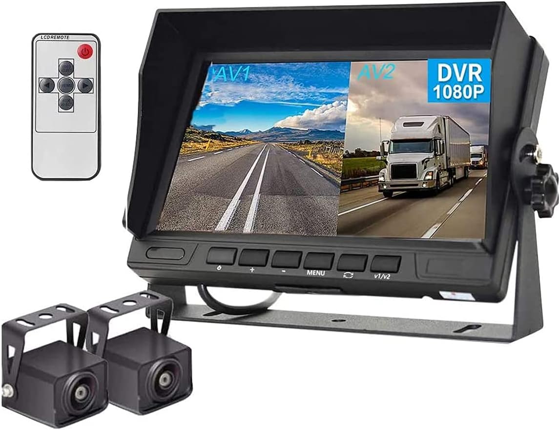 7 inch 1080P Dual Backup Camera with Monitor Kit S36101