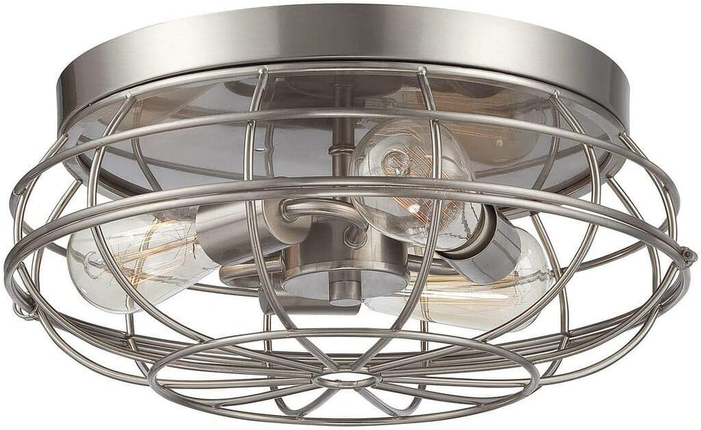 Brushed Nickel Flush Mounted Ceiling Light P88515
