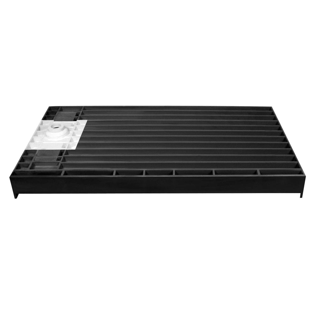 Trench Shower Pan, 42x22 W x 36x22 D, Brushed Nickel J646