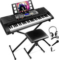 61 Key Portable Electronic Keyboard Piano with Stand and Stool Q629