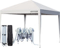 10x15 Pop up Canopy Tent with Roller Bag, Folding Patio Canopies Height Adjustable, Anti-UV & Waterproof, Sandbags x 4 (White) I2123