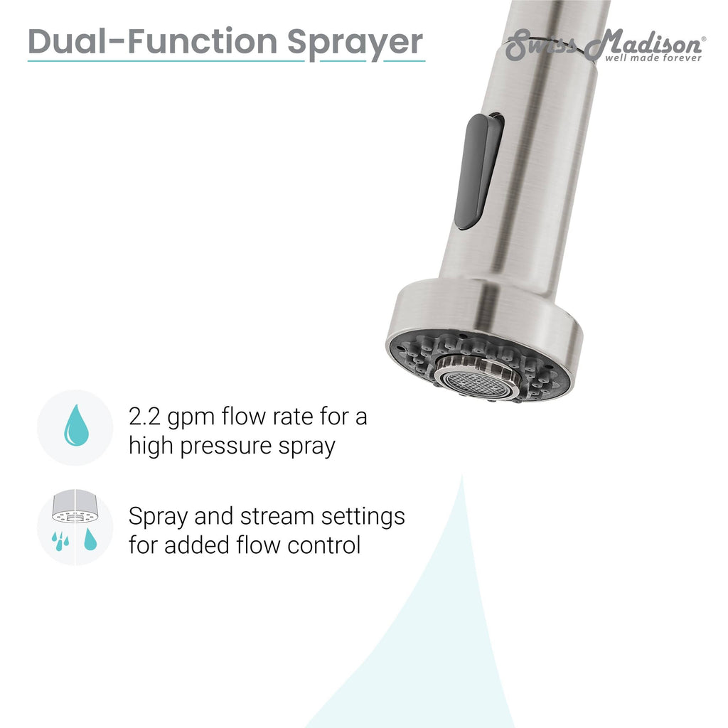 Chrome Pull Out Single Handle Kitchen Faucet D636