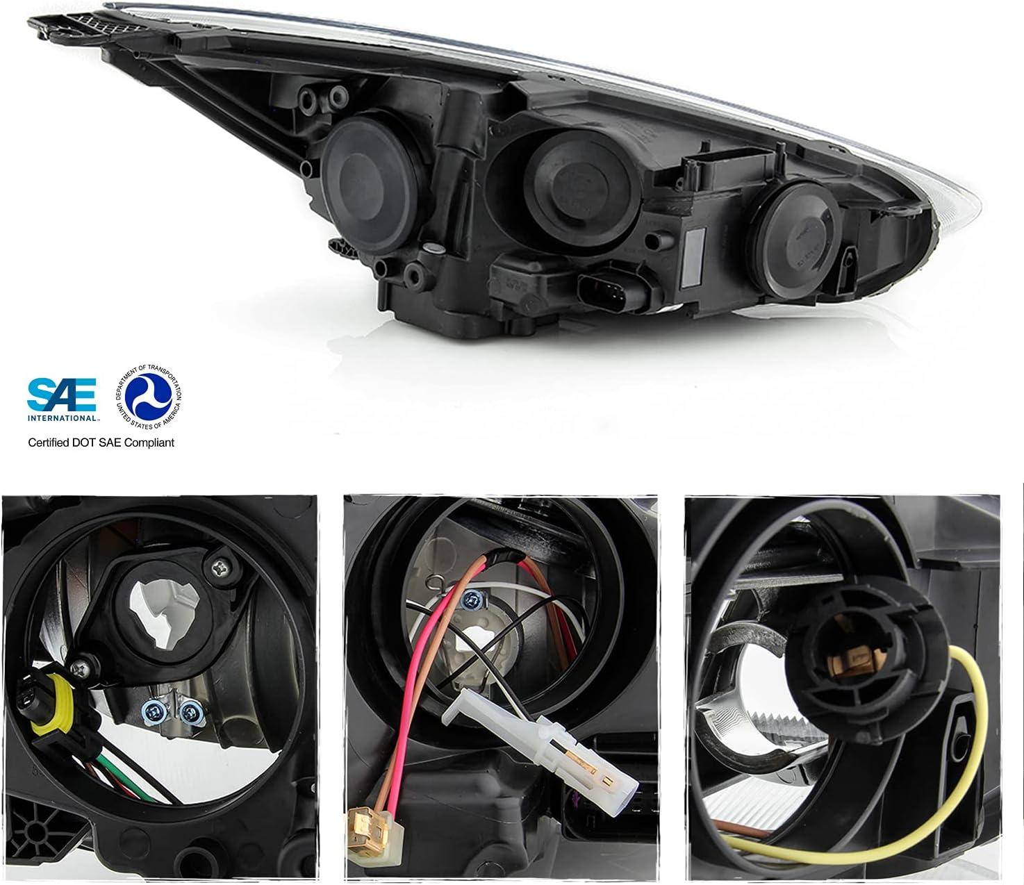 Chrome Bezel Halogen Headlight Driver Left Side O63580