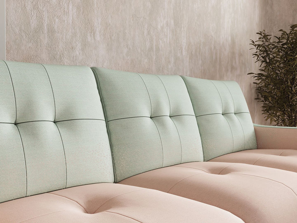 Tufted Futon Sofa with Metal Legs V95586