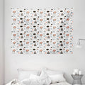 80W X 60L Inches Pale Blue Wall Hanging Tapestry K24515
