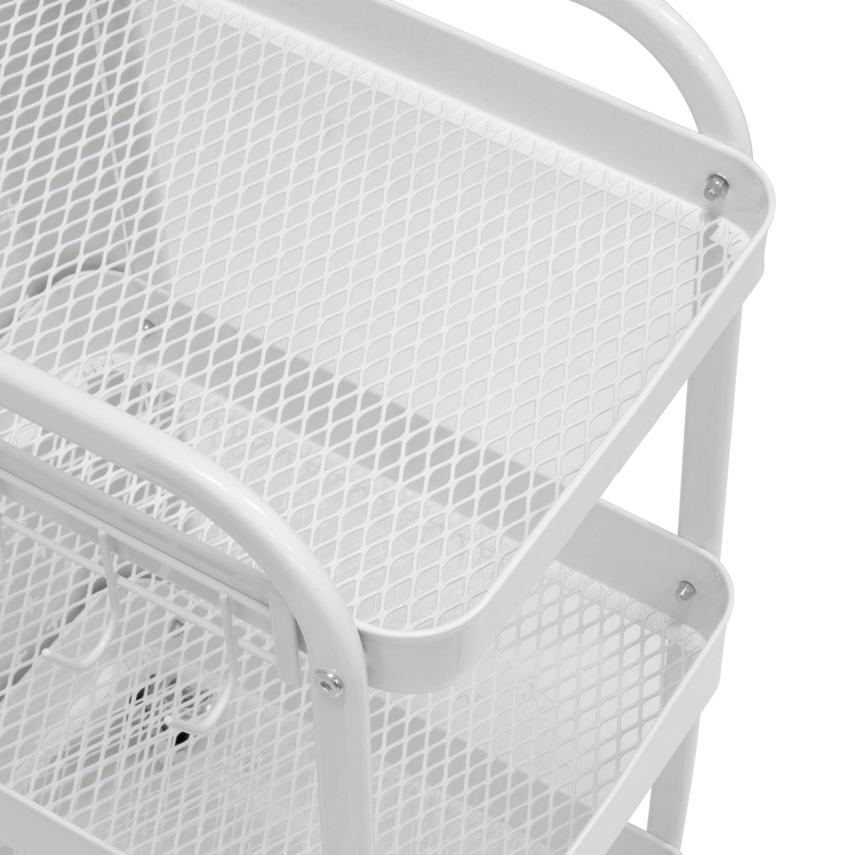 White 3-Tier Metal Utility Cart V739329