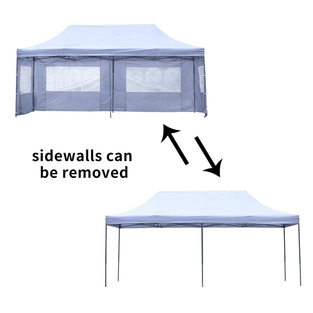 White 10x20 ft Pop Up Canopy Tent Z490