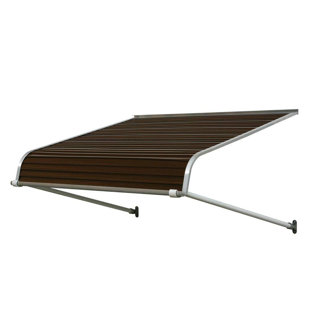 Brown Solid Fixed Door Awning Q8205